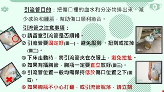主動脈剝離術後引流管路照護注意事項/12C