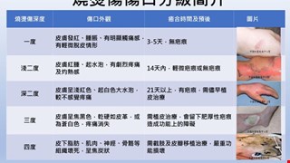 燒燙傷傷口分級簡介/BURN
